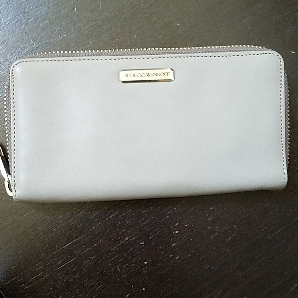 Rebecca minkoff gray leather wallet
